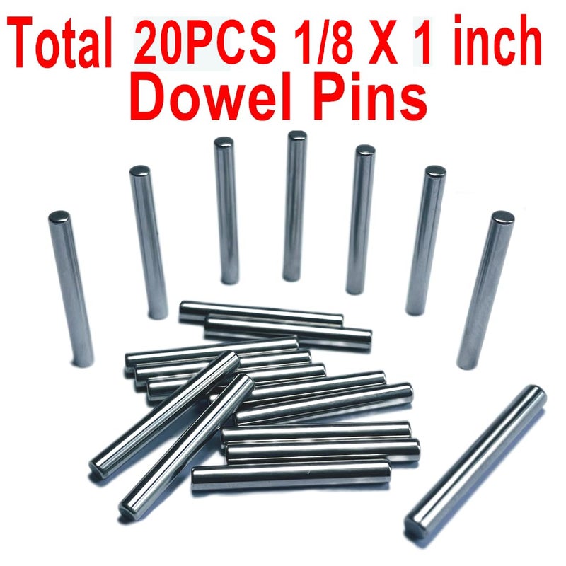 ZDingTech 20PCS 1/8 x 1 Dowel Pins,1/8 inch x 1 inch Metal Dowel pins,Shelf Pegs 1/8 inch,Bearings Alloy Steel pins Wood Bunk Bed Dowel Pins 1/8 Shelf Pins 1/8 inch Metal pins,Shelf Support Pegs. - Image 2